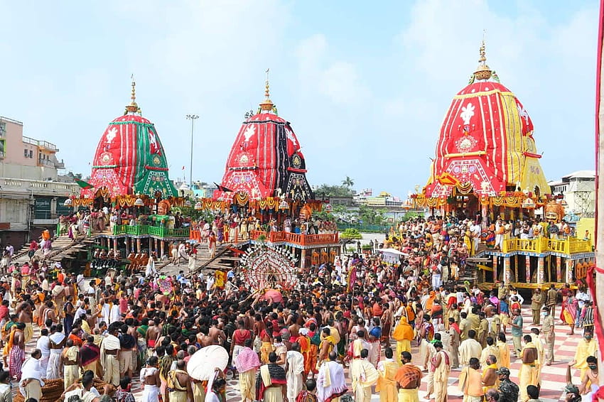Lord Jagannath Rath Yatra nel Puri di Odisha in mezzo a COVID, ratha yatra Sfondo HD