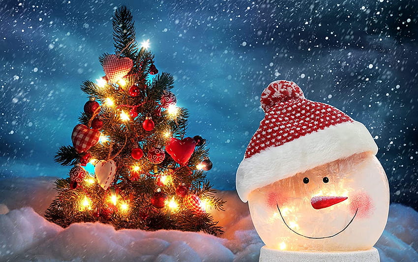 Detail Ornamen tentang AG_ Clear Santa Snowman LED Luminous Night Light Hanging Pendant Xmas Decoration Home & Garden, luminous christmas Wallpaper HD