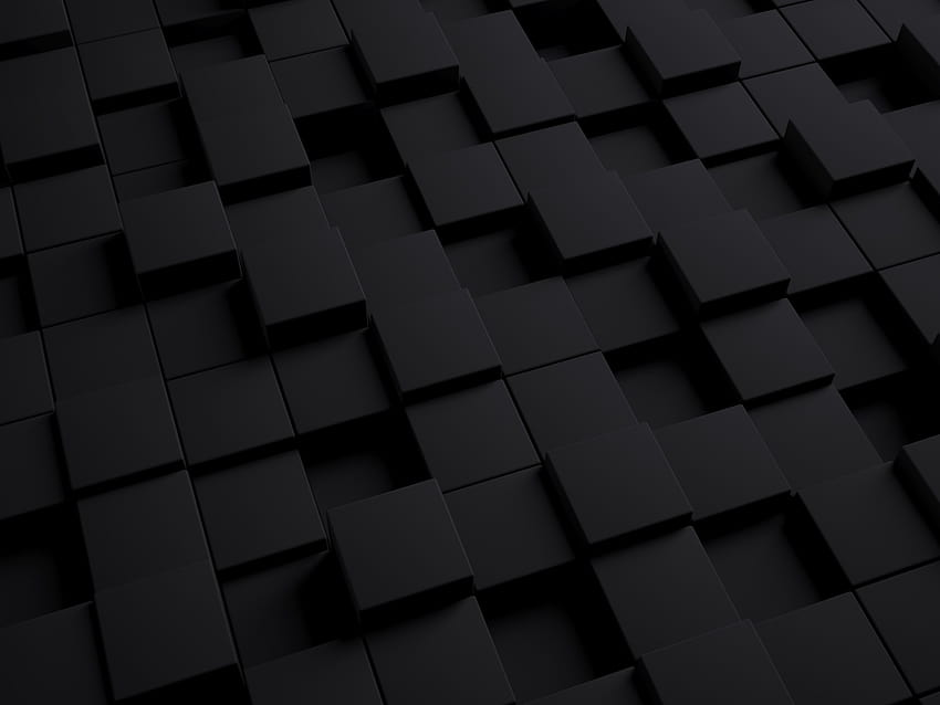 3D, Cubos, Cuadrados, Oscuro, Negro/Oscuro, 3d negro oscuro fondo de pantalla