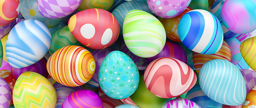Happy easter colors egg, simple easter laptop HD wallpaper