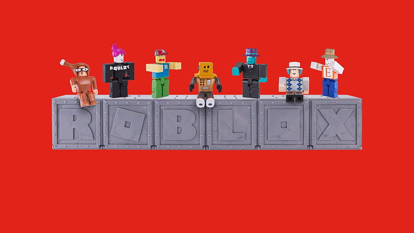 Roblox персонажи в игри с червен фон, сладки герои roblox HD тапет