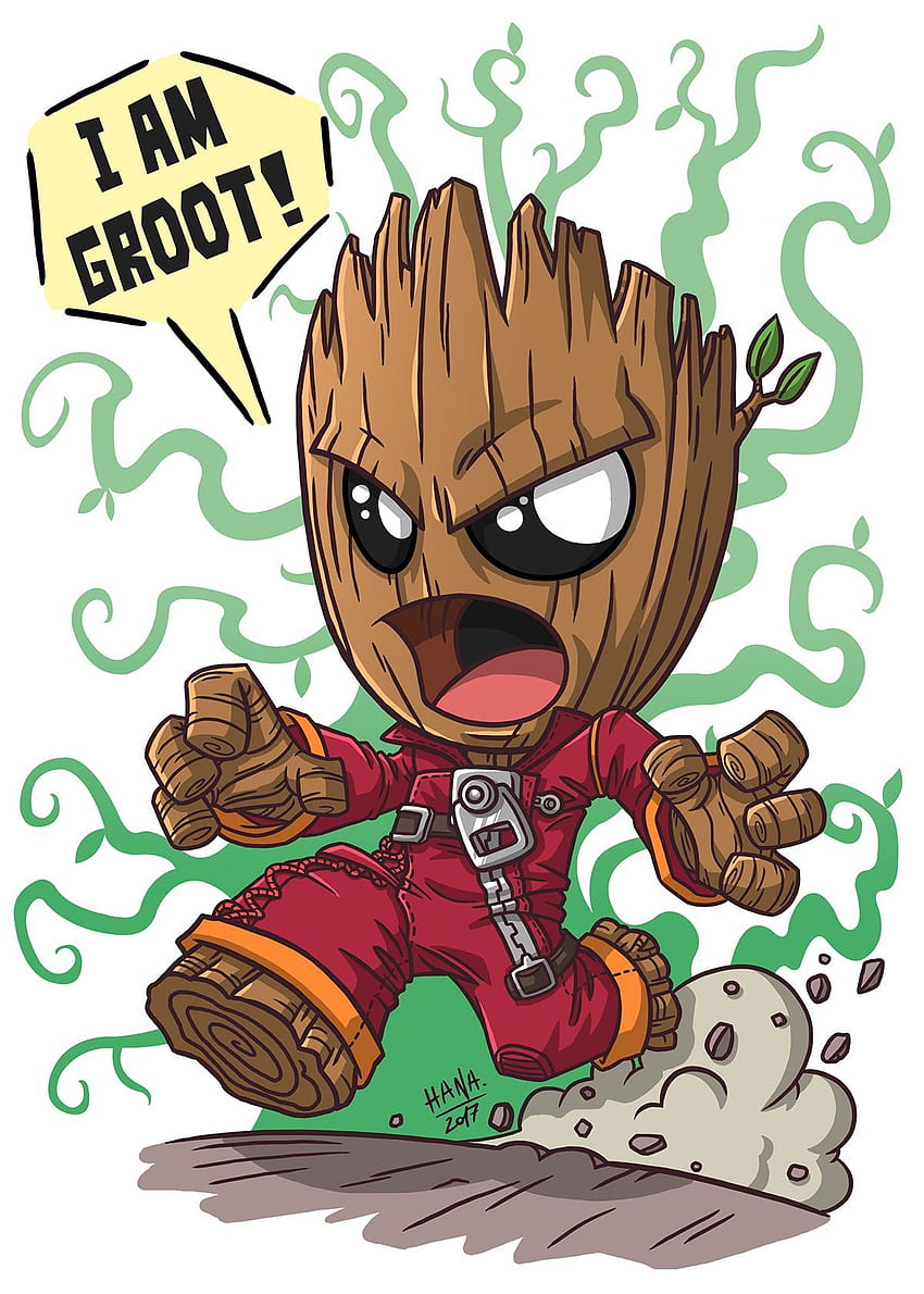 Kızgın Groot ve Behance'te Dans Eden Groot HD telefon duvar kağıdı