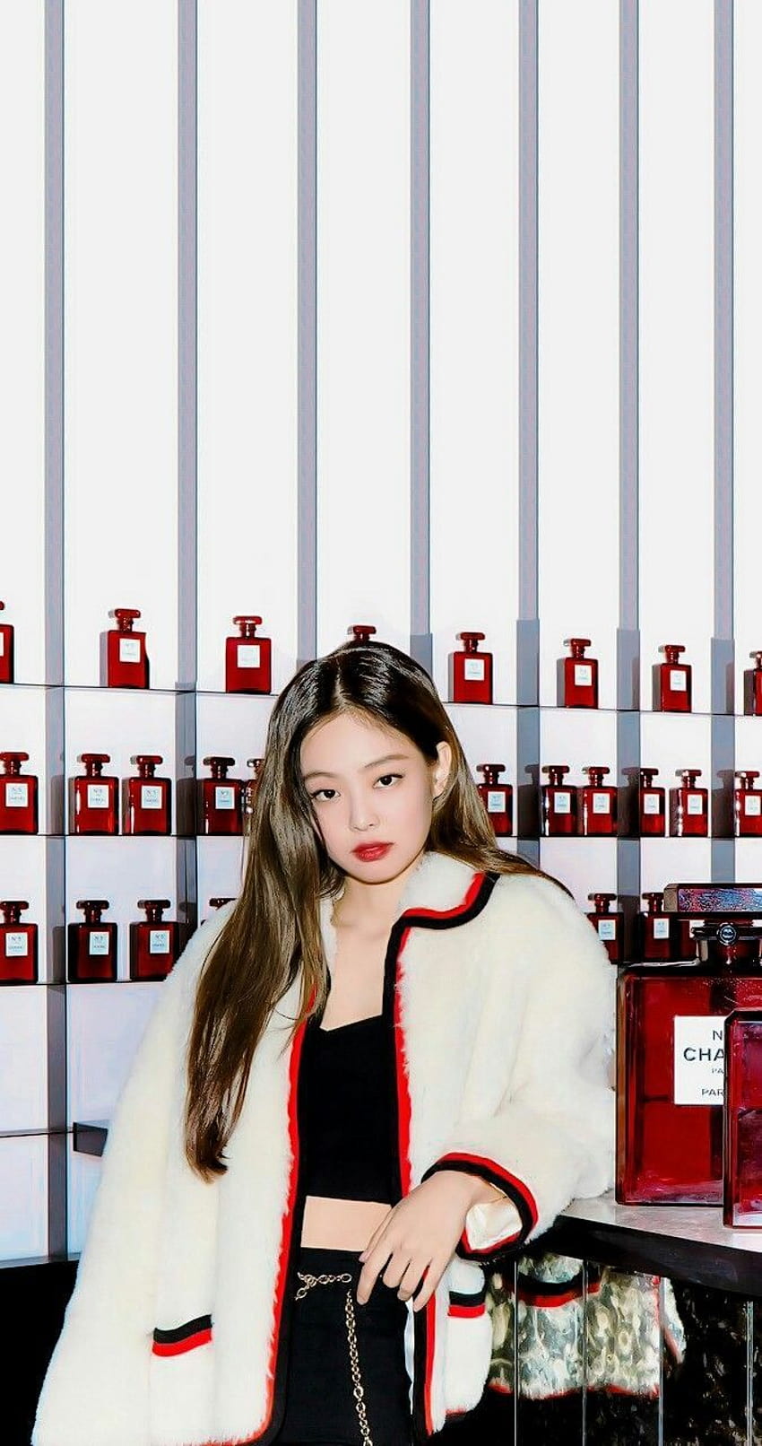 BlackPink Jennie Red Lockscreen Fondo de pantalla iPhone, jennie bp HD phone wallpaper