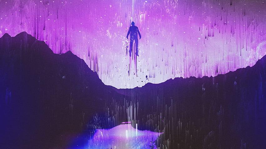 Journey, Purple, Life, Soul, Moon, , Glitch art • For You For & Mobile, art aesthetic HD wallpaper