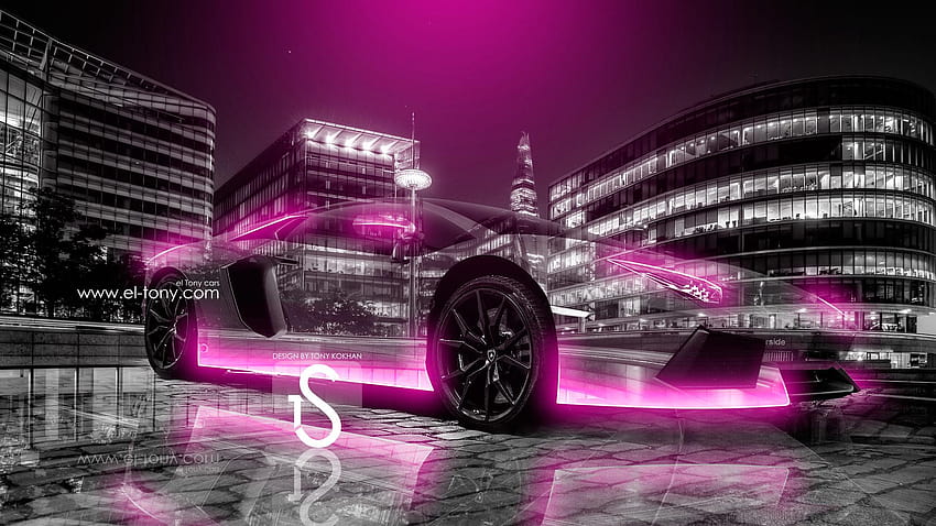 Pink Lamborghini Aventador Cars HD wallpaper