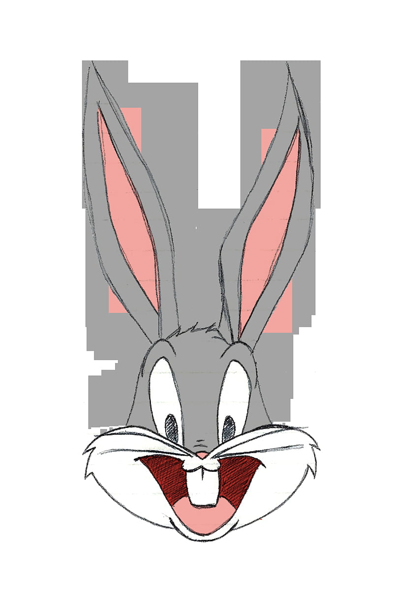 dibujo de la cara de bugs bunny