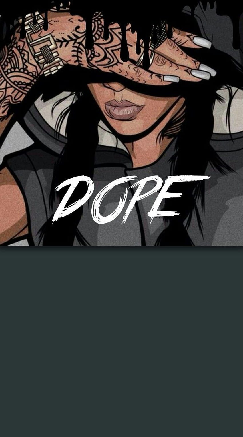 Dope Girl on Dog、野蛮な女性 HD電話の壁紙