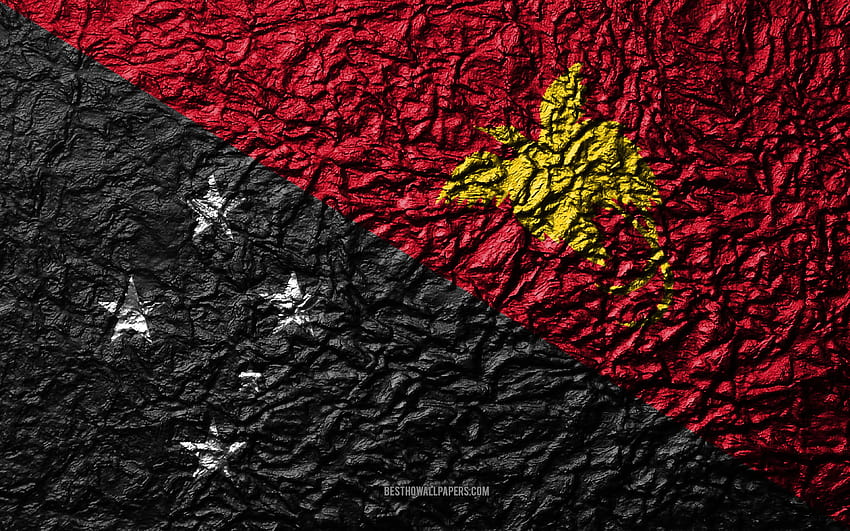 Bendera Papua Nugini, tekstur batu Wallpaper HD