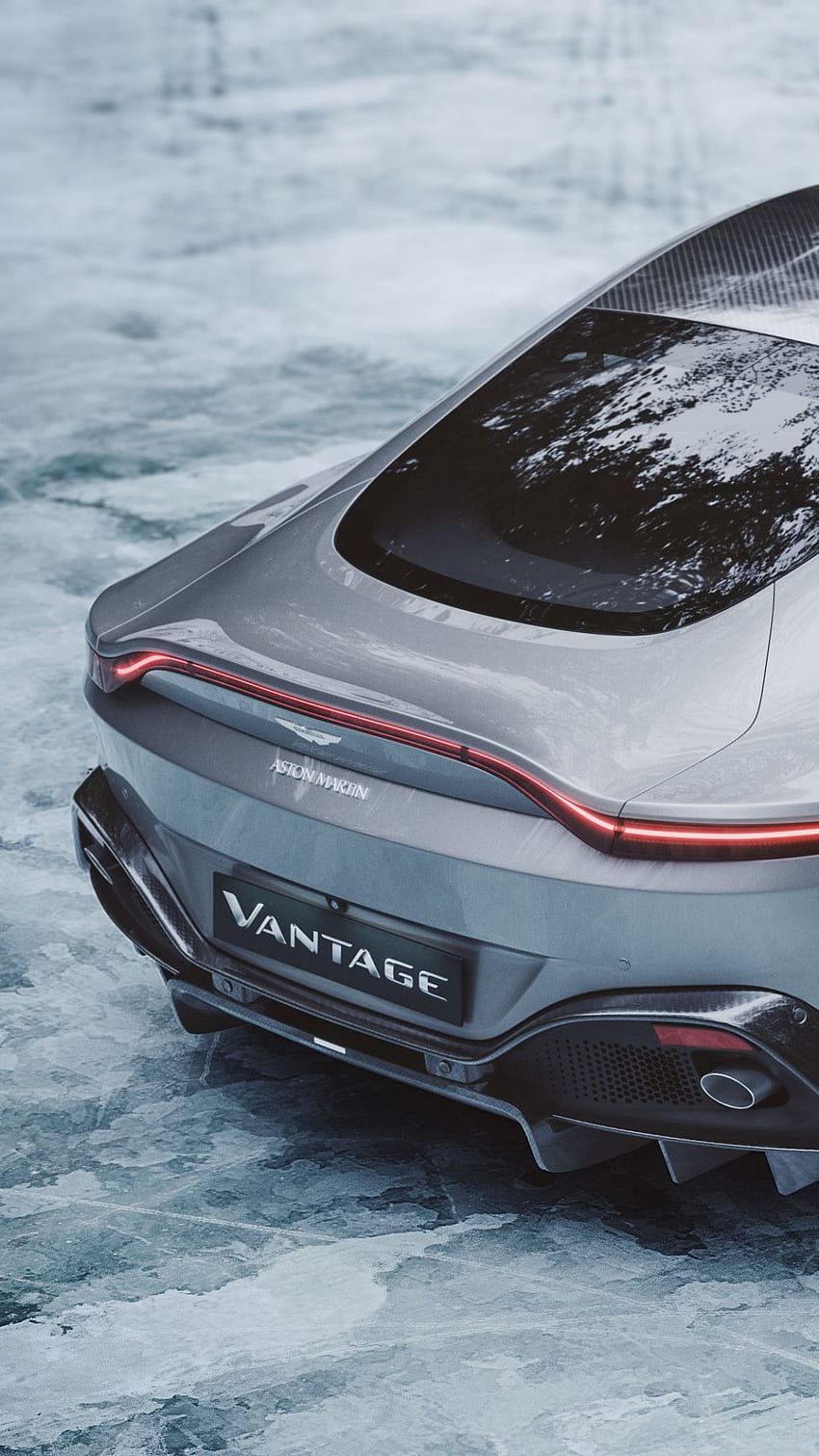 น้ำแข็งเย็น Aston Martin Vantage Rear Mobile, aston martin iphone วอลล์เปเปอร์โทรศัพท์ HD