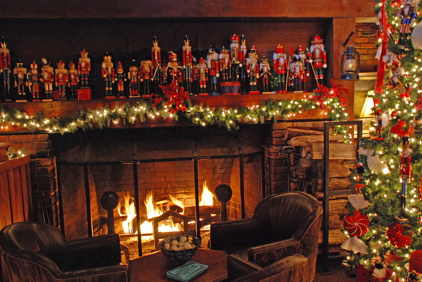 christmas, Fireplace, Fire, Holiday, Festive, Decorations, festive fireplace HD wallpaper