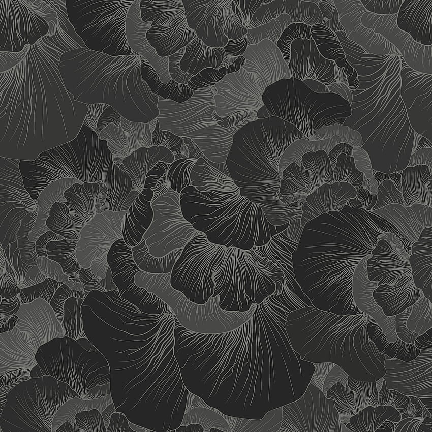 Venation Dark from 17 Patterns, Botanical Wallcovering, dark camo HD phone wallpaper
