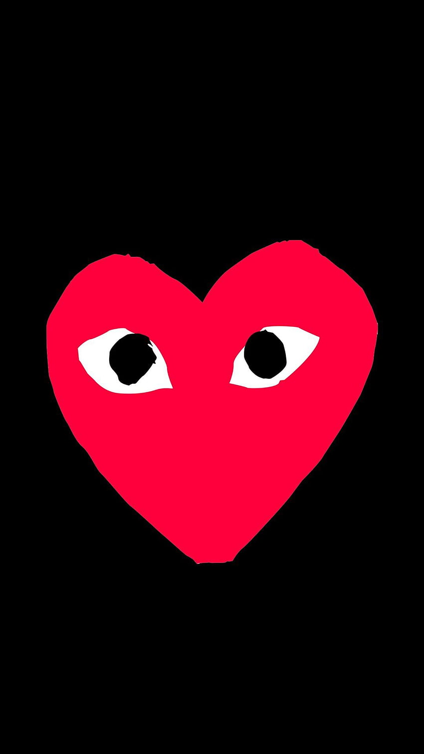 Cdg, hearts with eyes HD phone wallpaper
