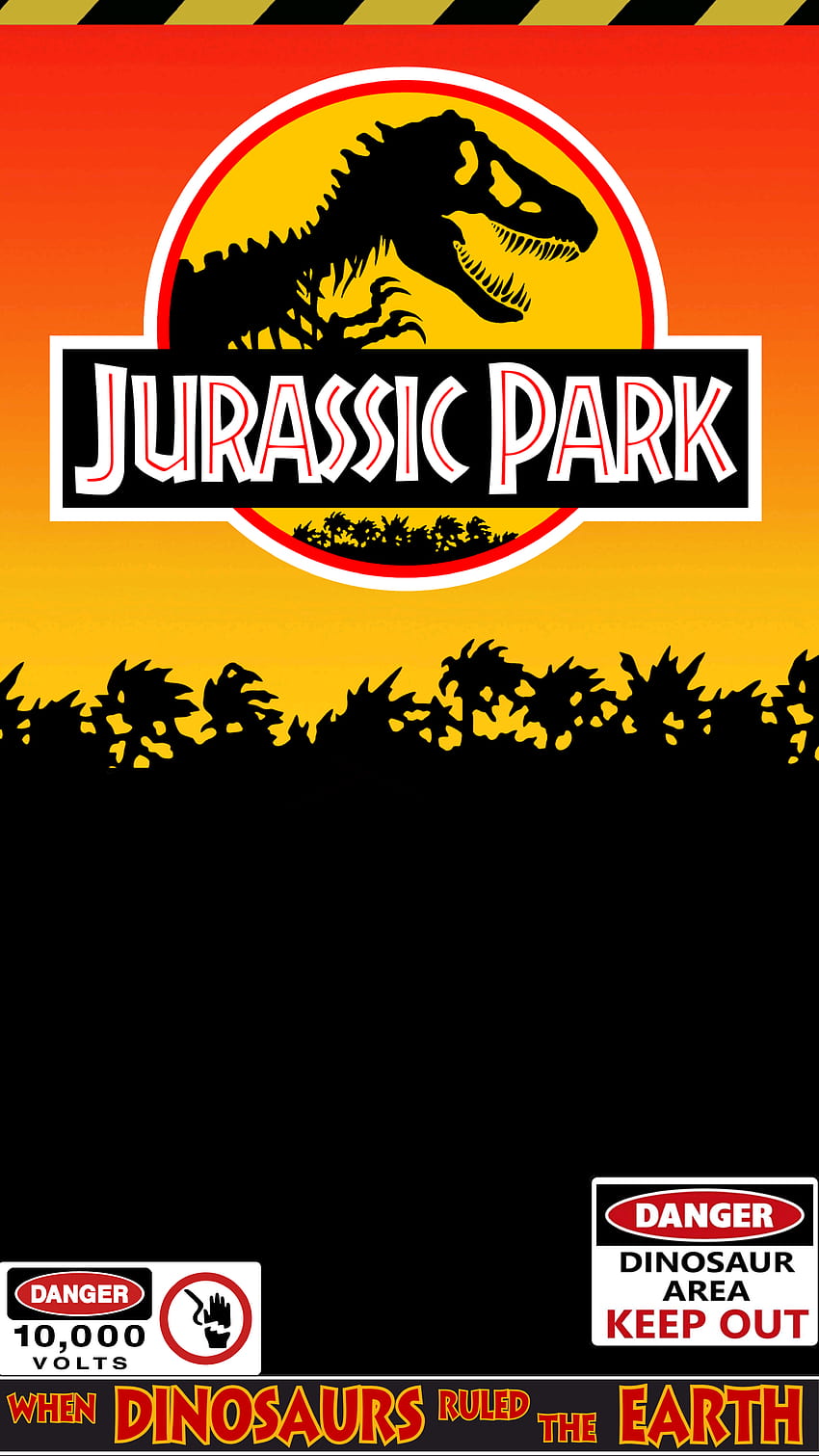 Şeffaf Jurassic Park Logosu HD telefon duvar kağıdı