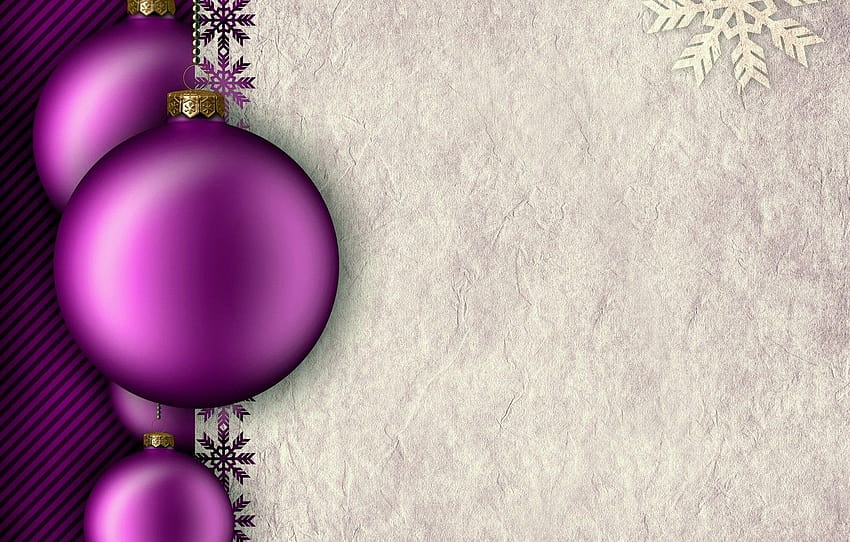 dekorasi, bola, Tahun Baru, Natal, Natal, bola, Tahun Baru, ungu, kertas, dekorasi, bagian новый год, xmas ungu Wallpaper HD