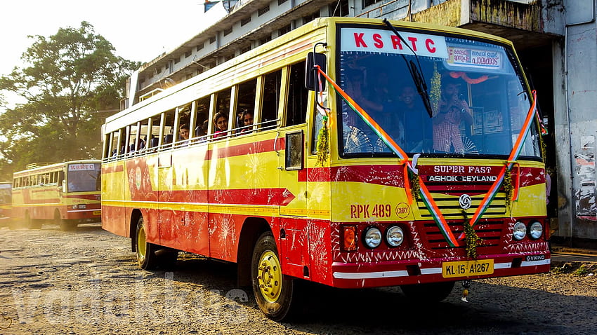 Fabrycznie nowy autobus KSRTC Superfast na swoim pierwszym kursie – Fottams!, autobus ksrtc Tapeta HD
