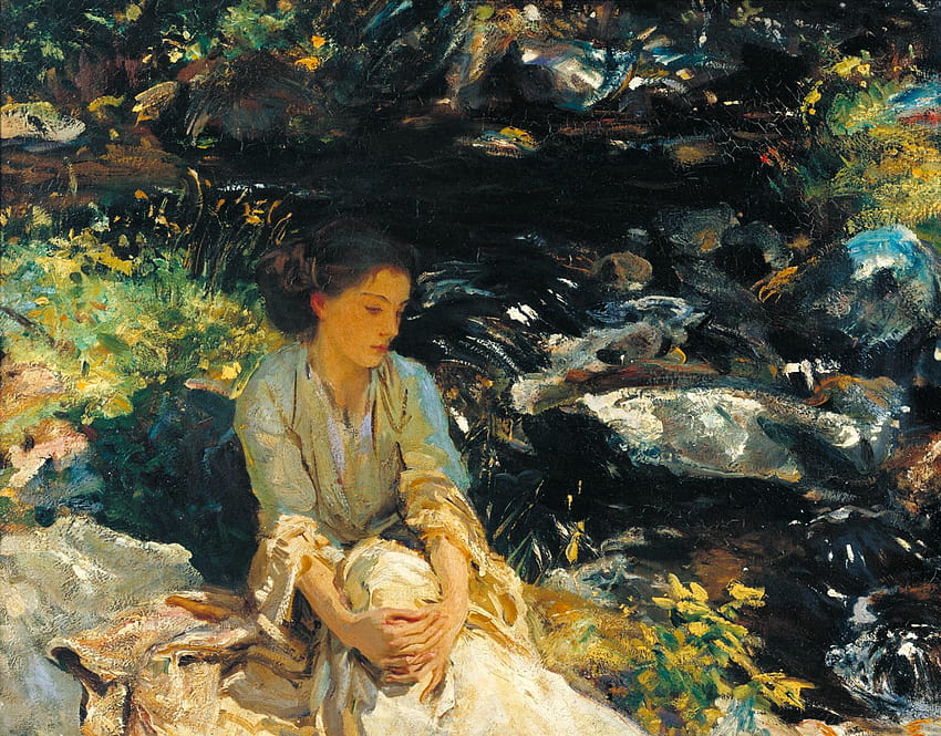 John Singer Sargent, klassische Kunst, Gemälde von Frauen im Freien HD-Hintergrundbild