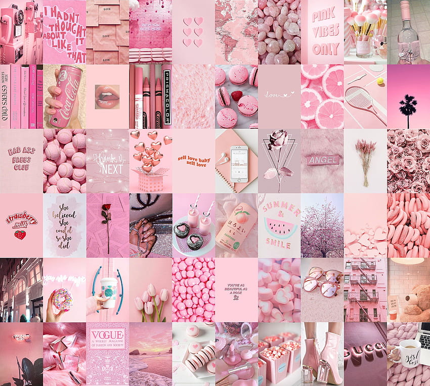 Aesthetic Pink Collage, girly collage HD wallpaper | Pxfuel
