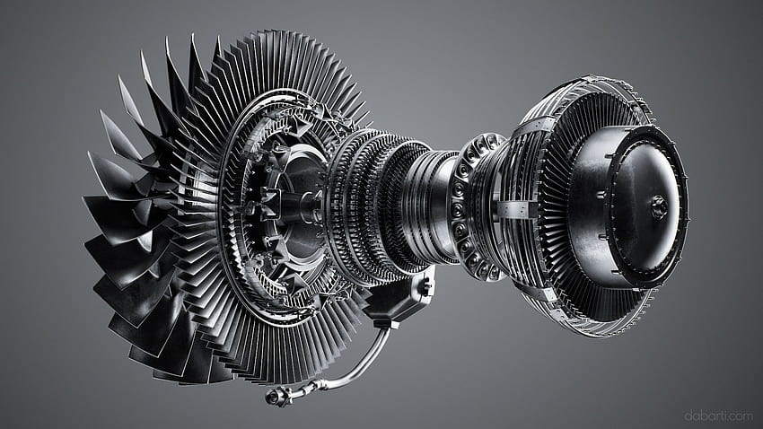 Silnik odrzutowy, turbowentylatorowy Tapeta HD