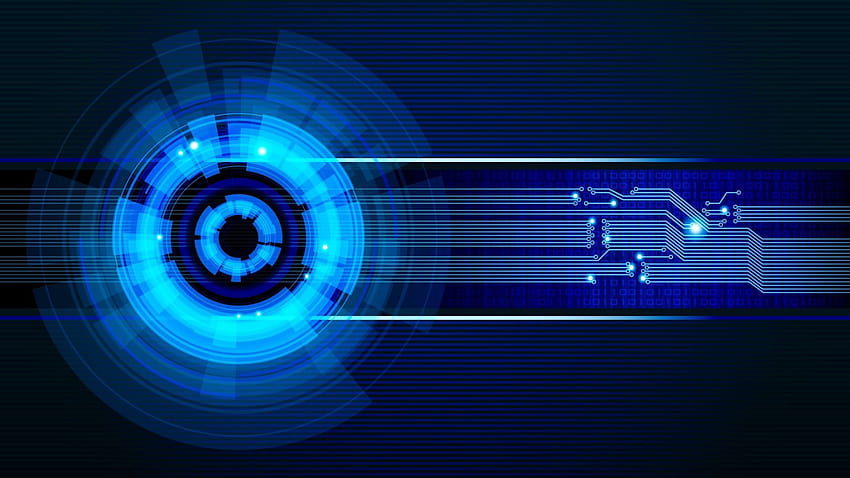 Sfondi blu Circuiti Tecnologia di progettazione grafica futuristica, tecnologia di computer grafica Sfondo HD