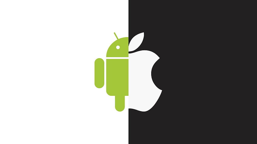 Apple'a karşı Android, iPhone'a karşı Android HD duvar kağıdı