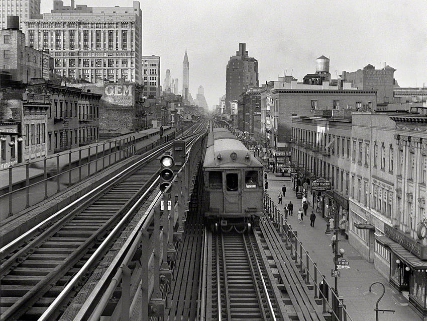 Train Railroad Rails B, new york vintage HD wallpaper