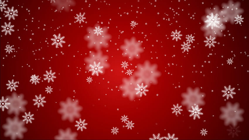 Snow Red Christmas Backgrounds, red snowflake HD wallpaper