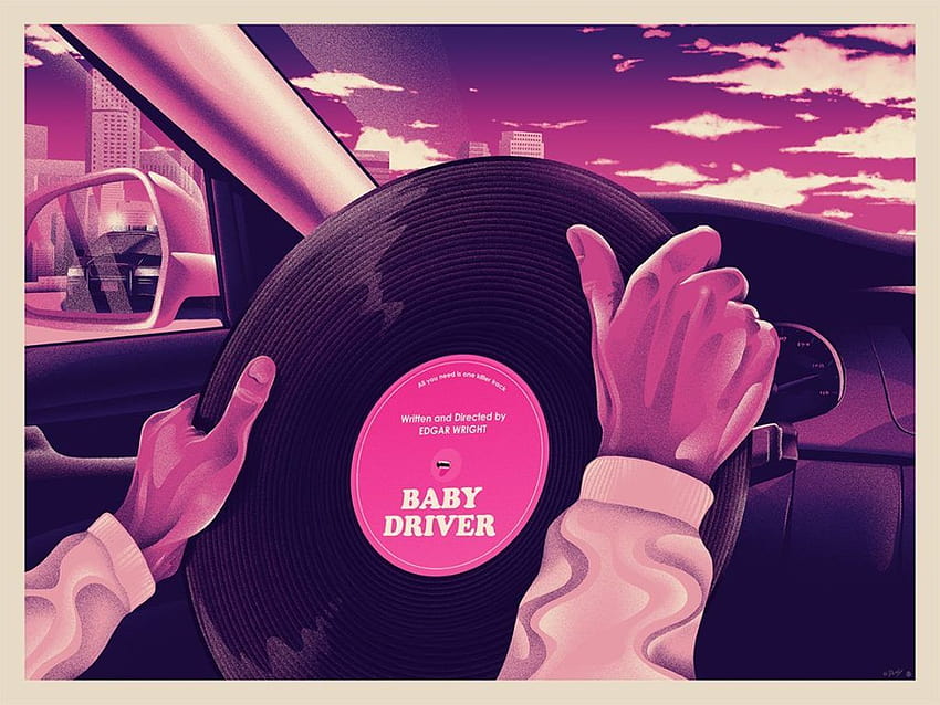 Nasza najnowsza współpraca z Sony Home Entertainment świętuje „Baby Driver” Edgara Wrighta – MEOKCA x Poster Posse Tapeta HD