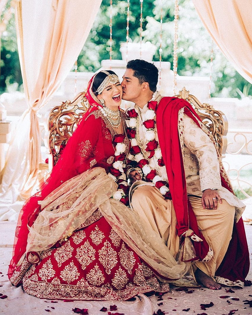 Indian Wedding Pose Images, Stock Photo - Wedding Couple Pic