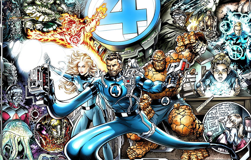 Being, Marvel, Ben Grimm, The Thing, Marvel, Mr. Fantastic, Fantastic Four, The Invisible Woman, Johnny Storm, Johnny Storm, Fantastic Four, Human Torch, Susan Storm, Reed Richards, Reed Richards, Susan Storm, sue storm HD wallpaper