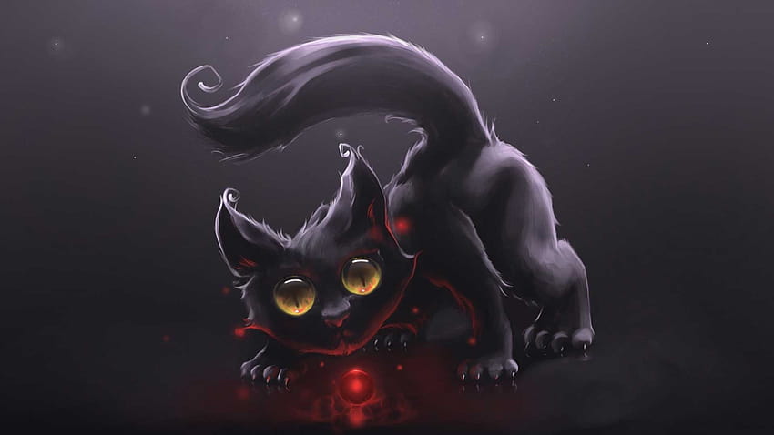 Anime Cats Anime Pictures Right Png Anime Cats - Black Anime Cat  Transparent - 1100x680 PNG Download - PNGkit