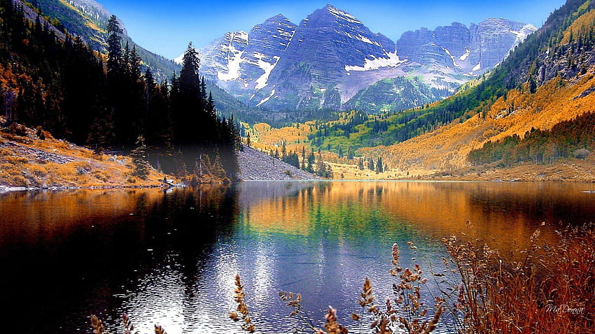 Fall Mountain Lake, autumn lake HD wallpaper | Pxfuel