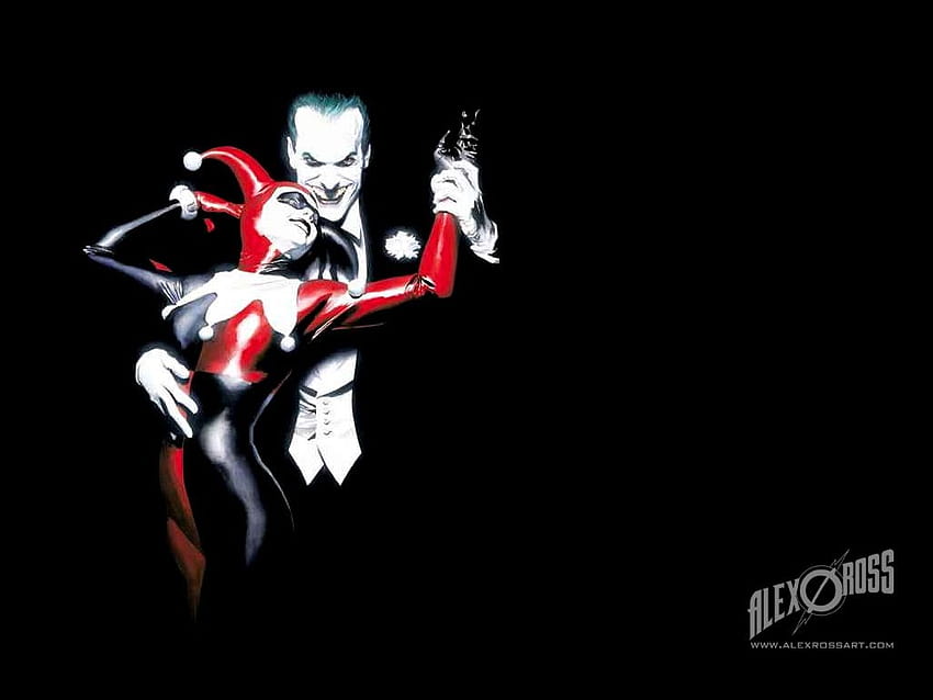 Batman, Harley Quinn, And The Joker, alex ross catwoman HD wallpaper