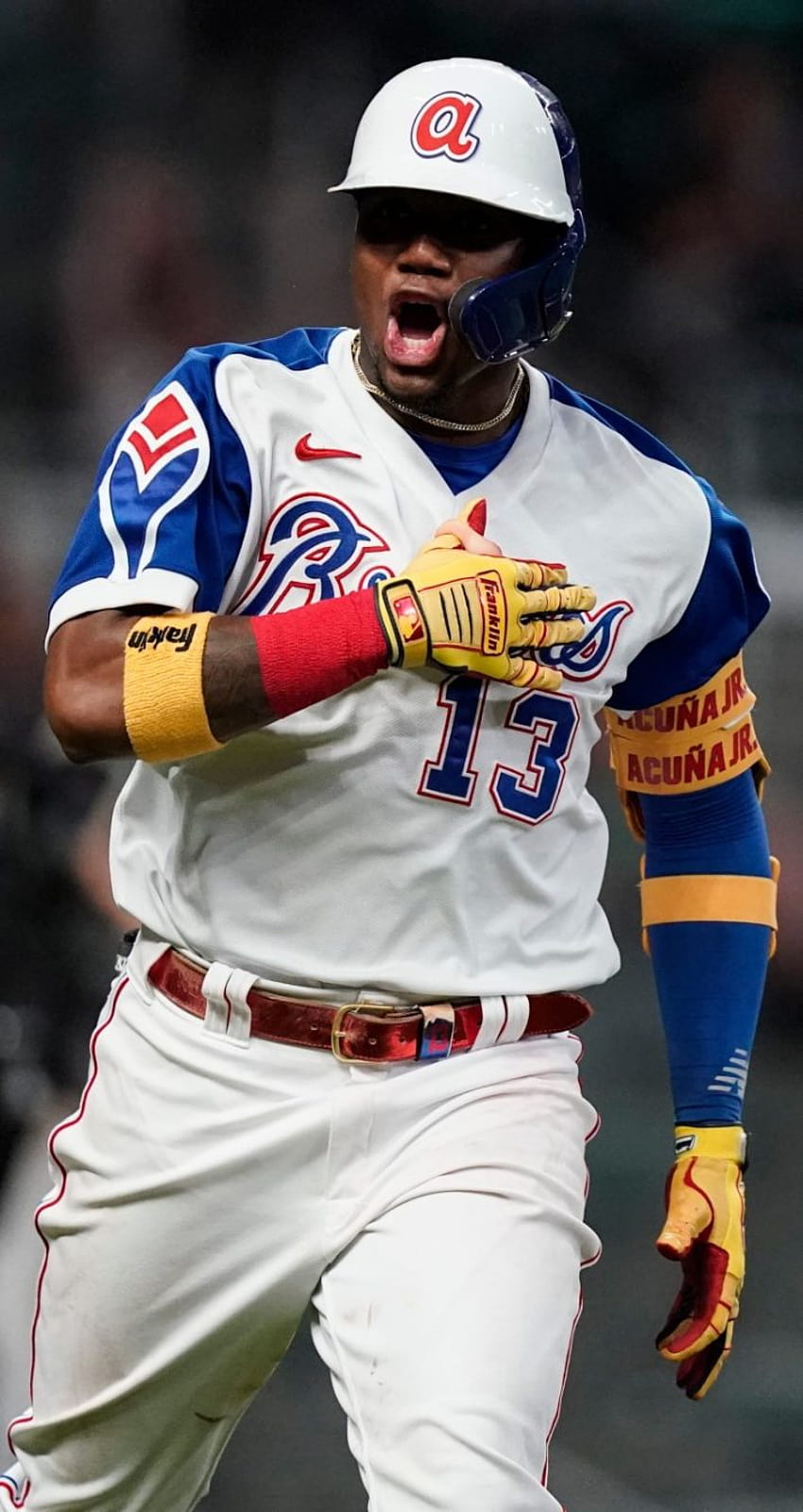 Background Ronald Acuna Jr Wallpaper Discover more League Baseball  National Outfielder Professionall Ronald   Atlanta braves Atlanta  braves wallpaper Braves