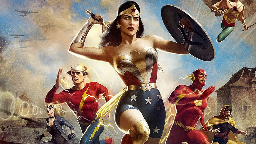 65763 Justice Society: World War II , Jay Garrick, Wonder Woman, Justice League, Dinah Drake, Hourman HD wallpaper