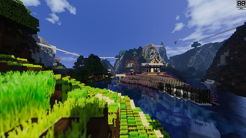 Video Games, Minecraft, Pixels, Nature, minecraft scenery HD wallpaper