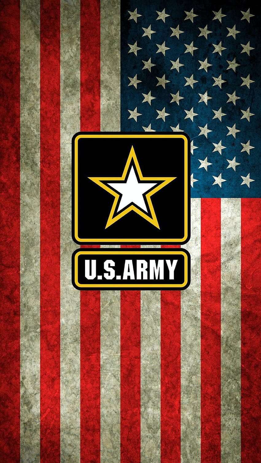 미국 국기 w 육군 로고, 미국 군인 HD 전화 배경 화면