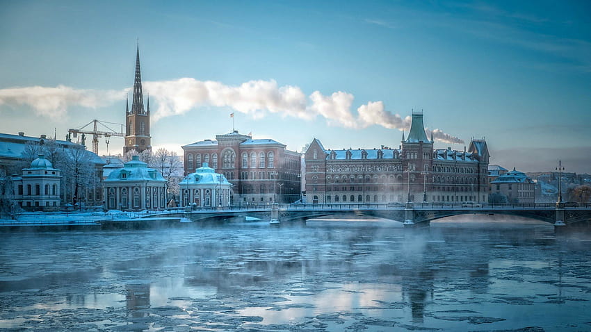 Invierno Suecia, Estocolmo invierno fondo de pantalla