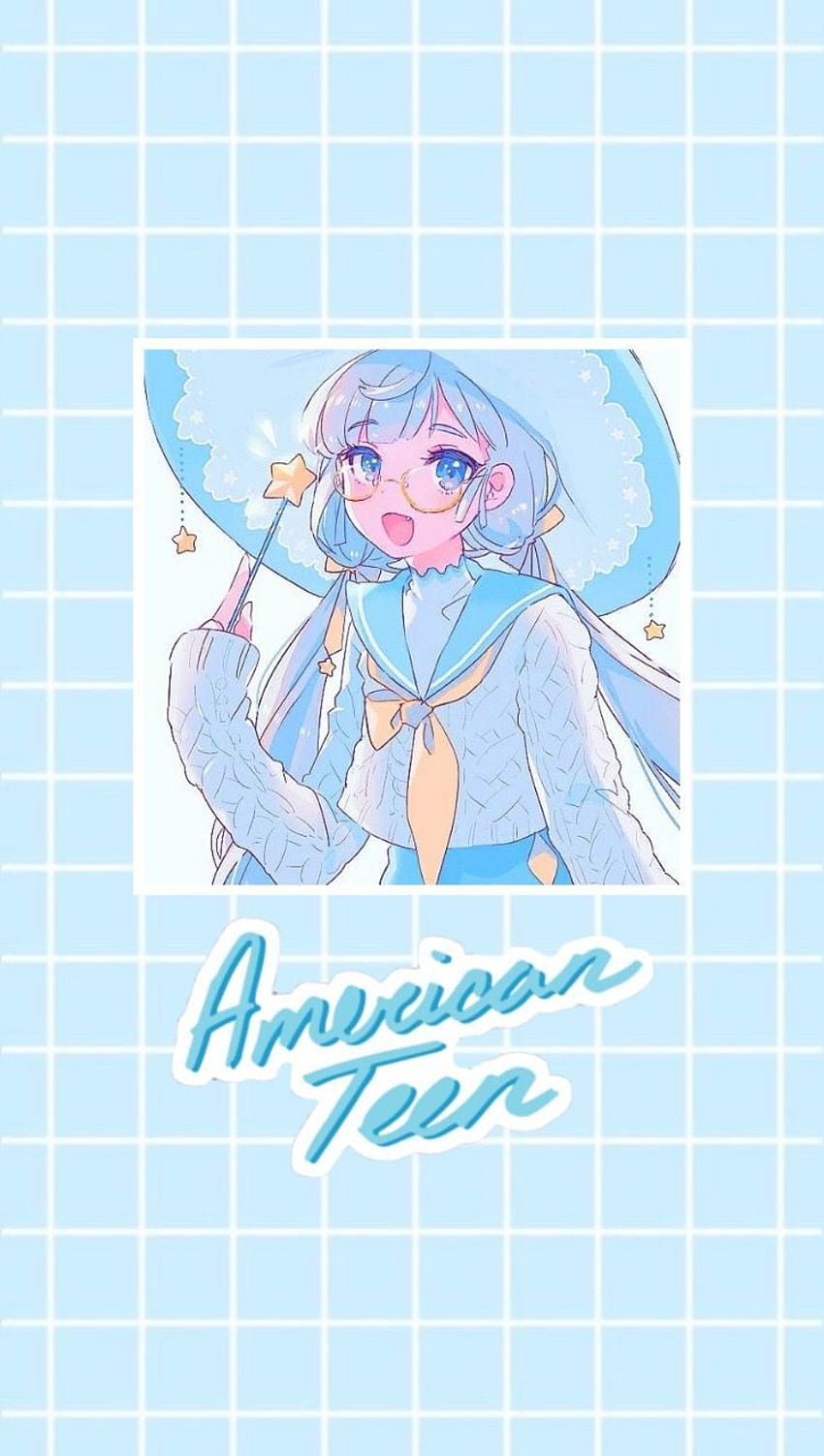 Wallpaper ID 446277  Anime Girl Phone Wallpaper Cloud School Uniform  Reflection Blue Hair Painting 720x1280 free download