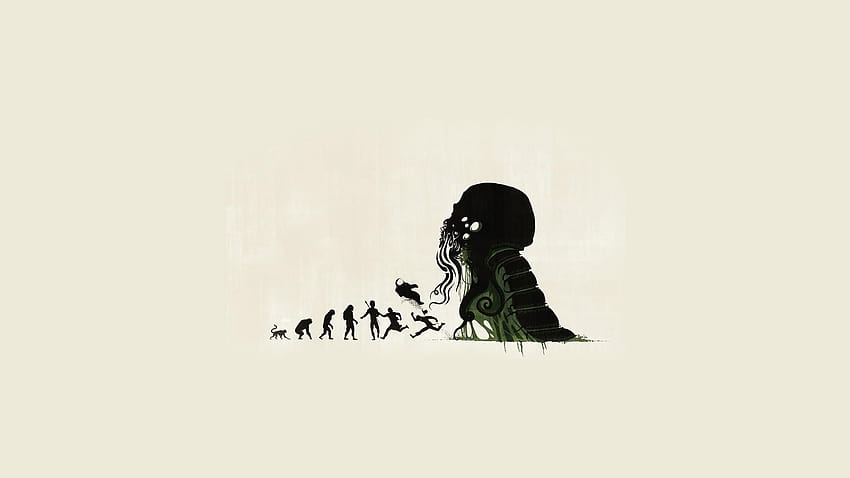 4582693 P. Lovecraft, background, background, minimalist sketch HD wallpaper