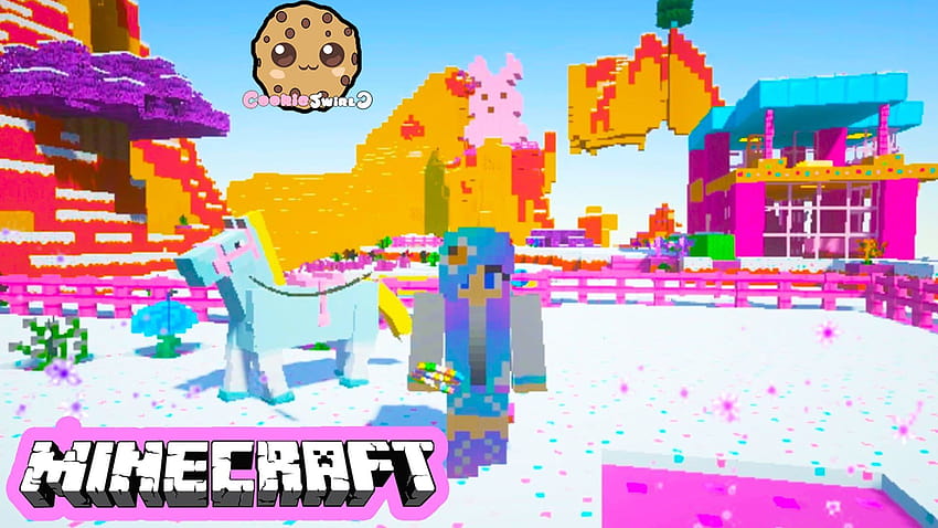 Cookieswirlc Minecraft Game Play Sugar World Animals Baby Elephant Ponie... HD wallpaper