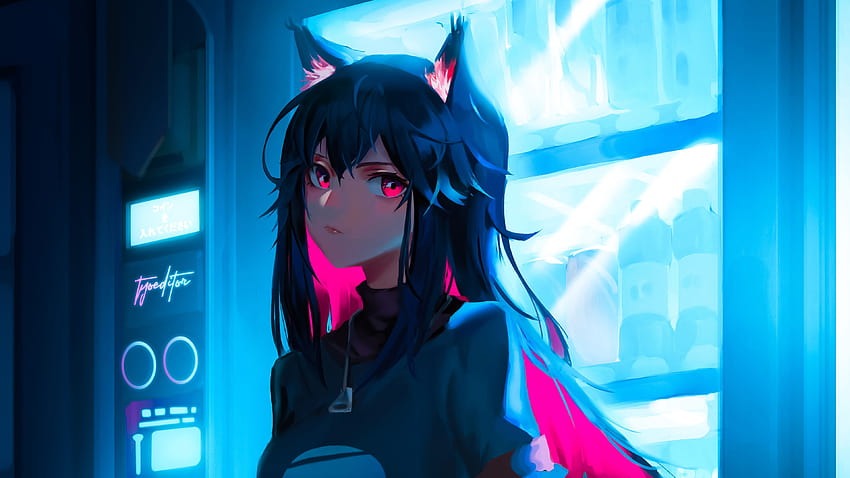Cyber ​​Anime Girl, Artista, Sfondi e, anime cyber Sfondo HD