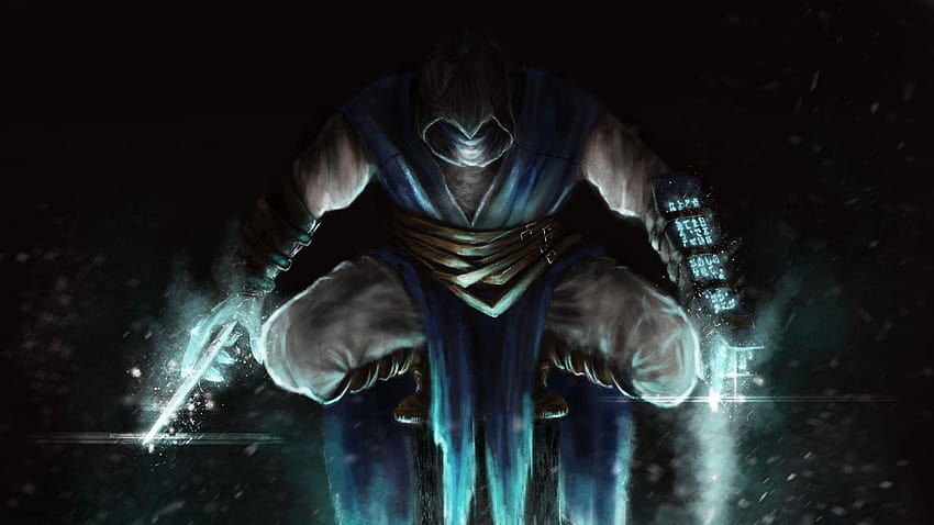 Mortal Kombat Sub Zero Jump Art, mk9 sub zero fondo de pantalla