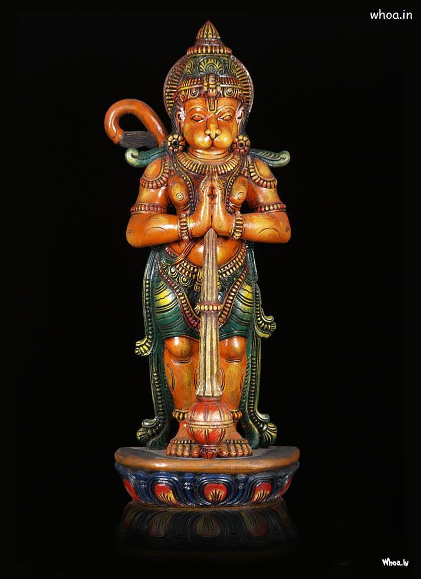Lord Hanuman Statue With Dark Backgrounds HD phone wallpaper