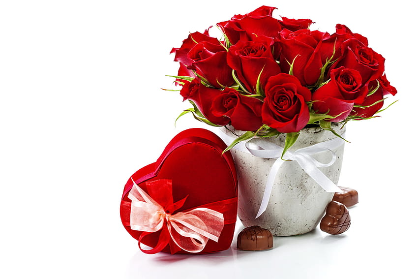 Flowers Rose Card Hearts Gift Love For Woman Romance, love rose flower HD wallpaper