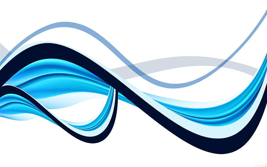 waves vector, blue vector HD wallpaper