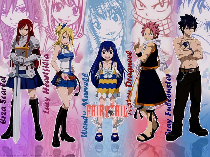 Fairytale anime logo Fairy Tail Heartfilia Lucy  Dragneel Natsu  Fullbuster Gray HD wallpaper  Wallpaper Flare