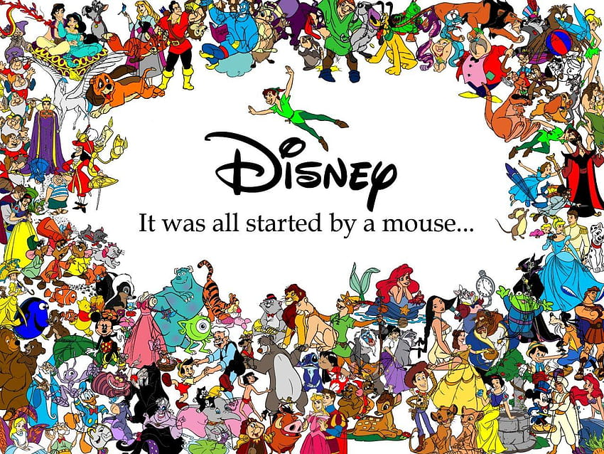 Todos os personagens de desenhos animados inigualáveis ​​Walt Disney, personagens de desenhos animados de Walt Disney papel de parede HD