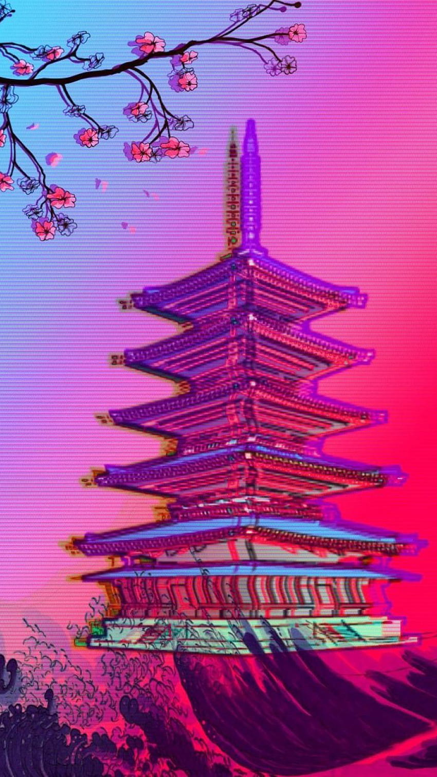 Vaporwave Japanese Hut 1920x1080  rwallpaper