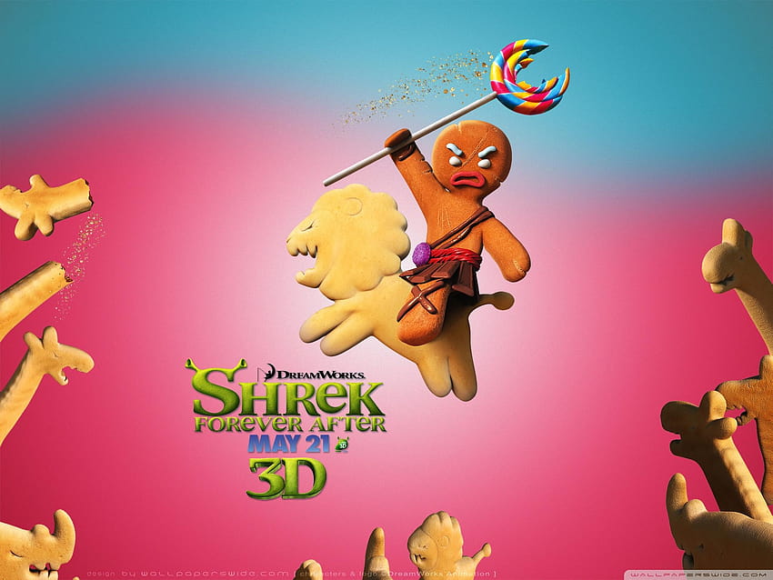 Bake No Prisoners, Gingerbread Man, Shrek Forever After ❤, gingy HD wallpaper