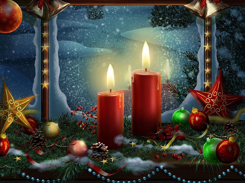 1400x1050 new year, holiday candles, postcards, toys, stars, christmas standard 4:3 backgrounds, candles christmas HD wallpaper
